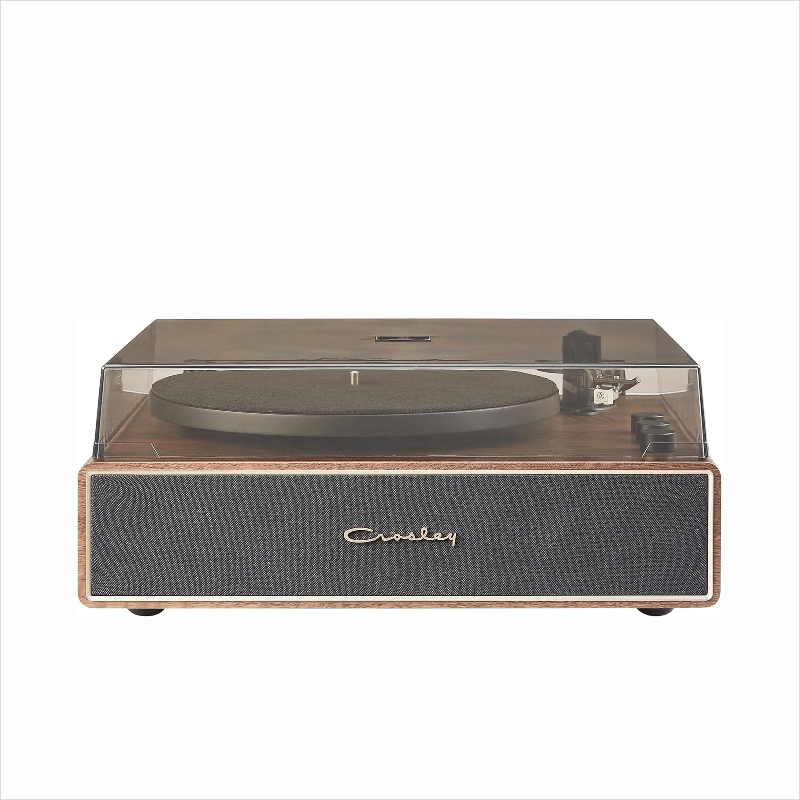Crosley CR6046A-WAGL Tocadiscos Bluetooth de 2 velocidades con altavoces incorporados, nogal - Imagen 7