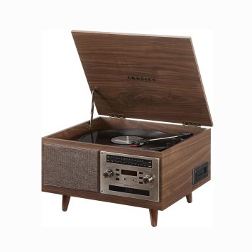 Crosley CR7023A-WA Serenade 8 en 1 con tocadiscos de 3 v - Reproductor de vinilo  Radio, casete